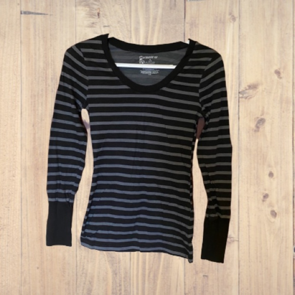 Black and Gray long sleeve shirt.